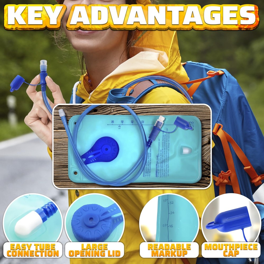 Water Bladder For Hiking Backpack Hydration Bladder Leak Proof Drink Bottles Wat