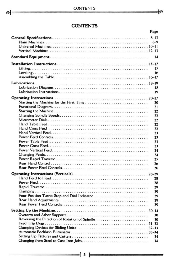 Cincinnati Dial Type Horizontal Vertical Milling Machine Instruction Manual 1510