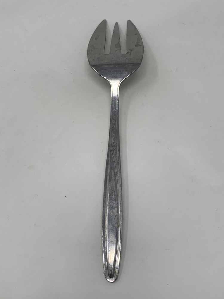 PLAIN COLD MEAT SERVING FORK BY TOWNE HALL STAINLESS INOX KOREA