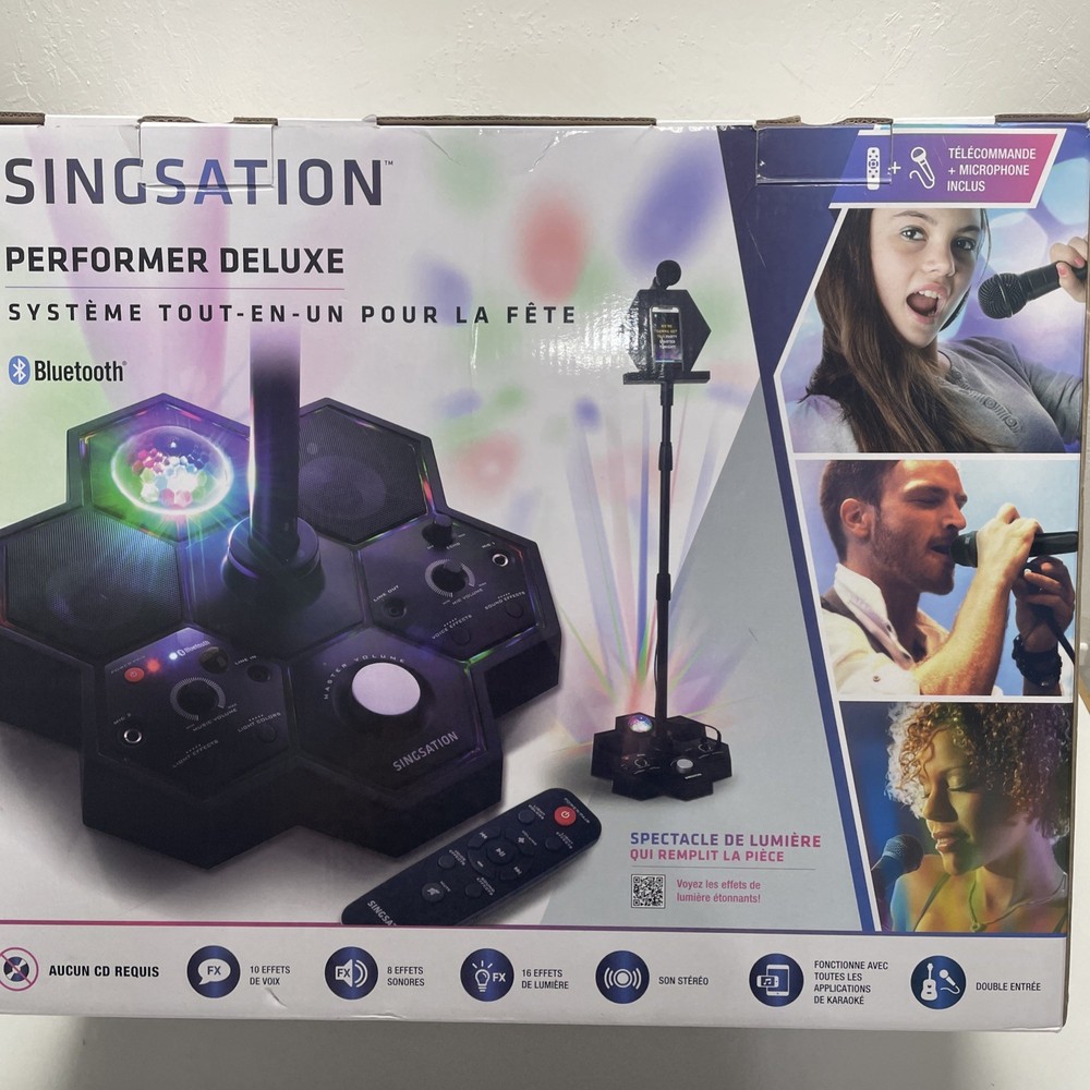 Singsation All-in-One Karaoke System Party Machine with Bluetooth