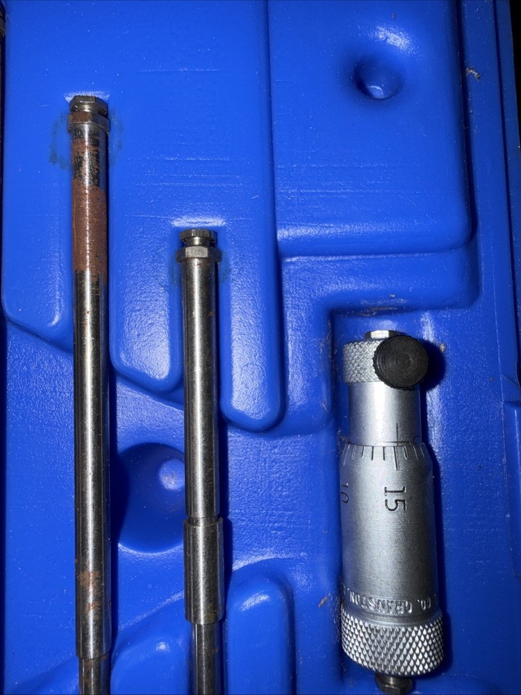 Central Tools Inside Micrometer Rod Type No 85 Complete Set Box, 2”-8” Instr.