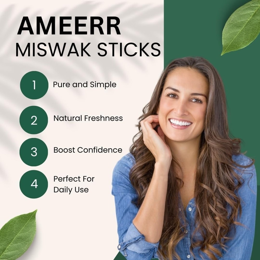 Natural Organic Miswak Stick for Teeth Whitening - Single Pack