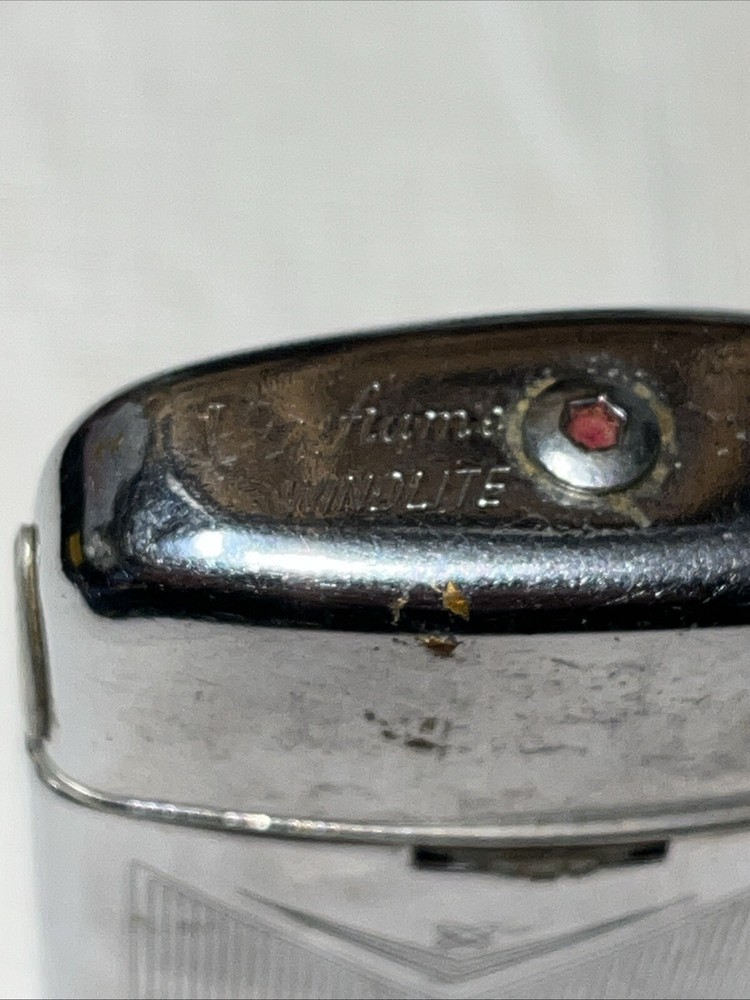 Vintage RONSON lighter atomic chevron sputnik logo !!!