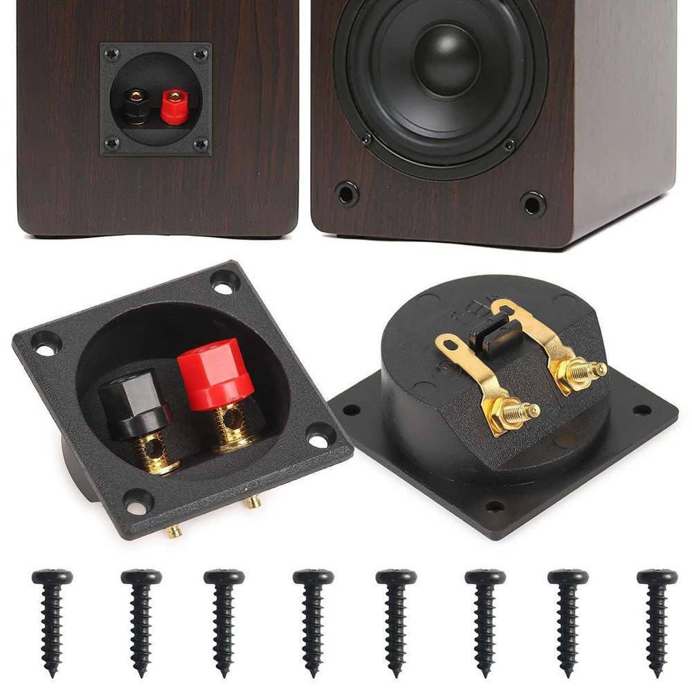 Subwoofer Square Speaker Box Sub Push Spring Terminal Clip Connector