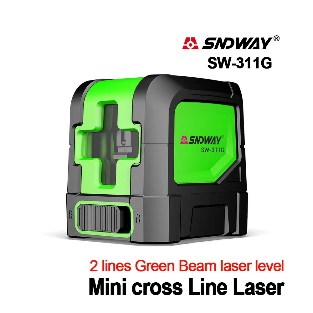 Laser Level 360 2 lines Self-Levelling Green Beam Horizontal&Vertical Cross-Line