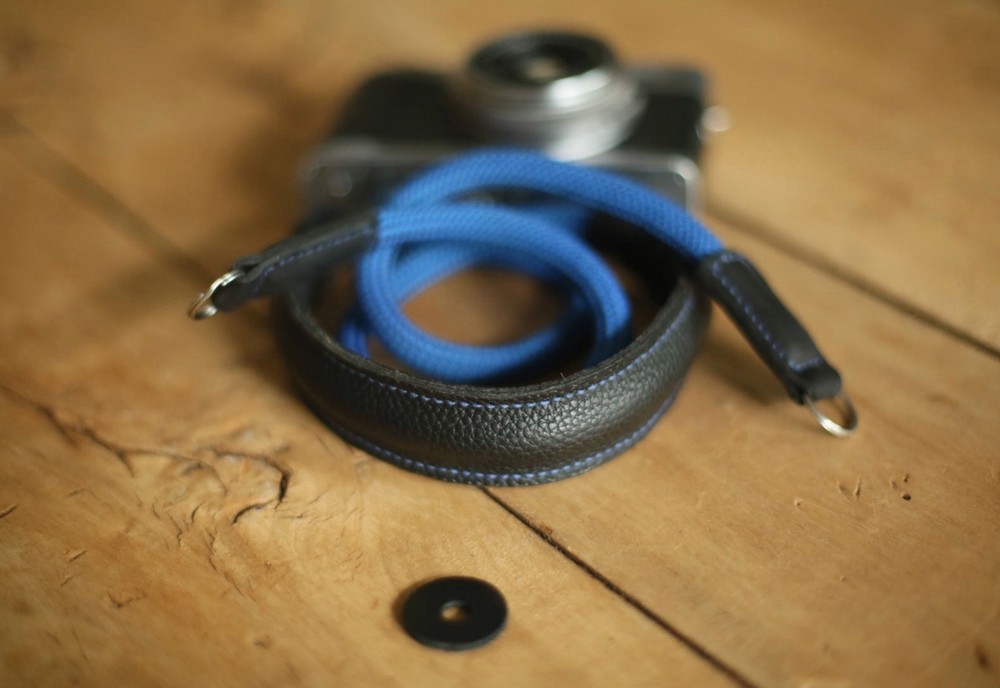 Windmup 10 mm Blue Climbing Rope Camera Strap with Shoulder Pad