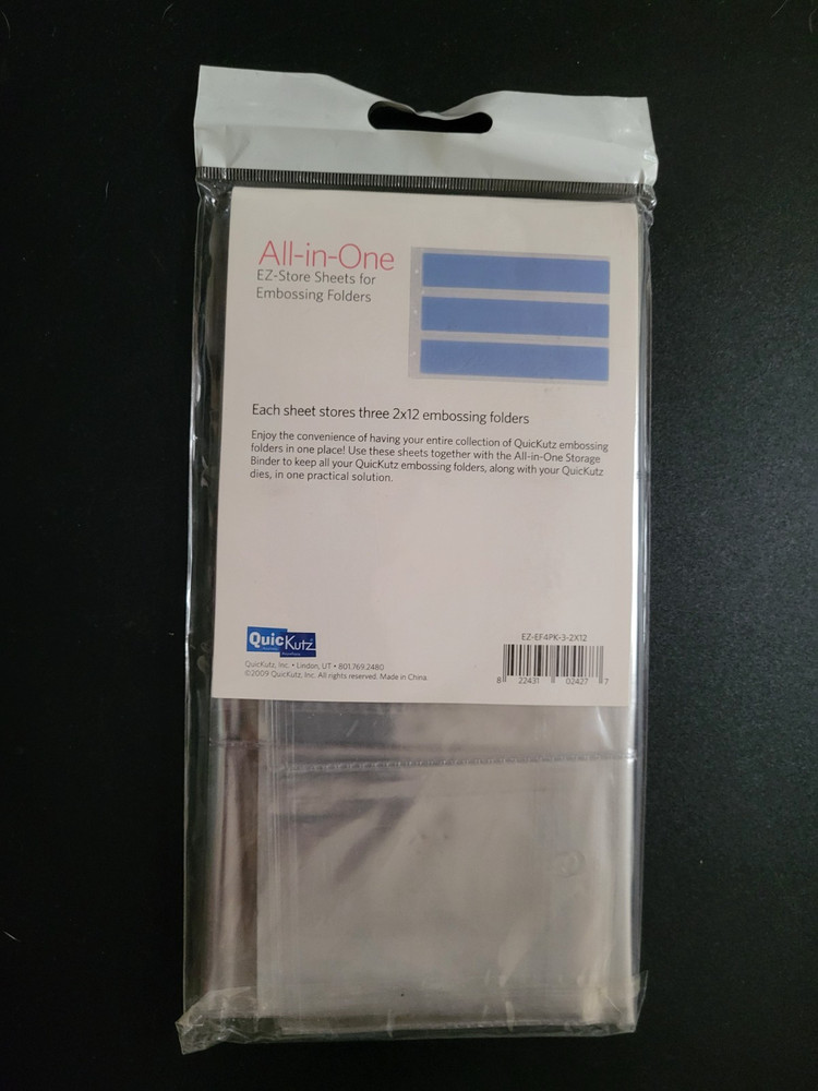 QUICKUTZ All in One EZ Store Sheets for Embossing Folders