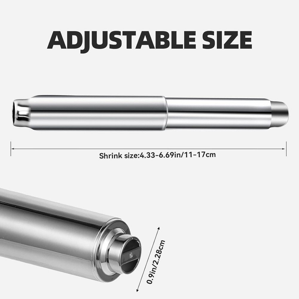 Stainless Steel Toilet Paper Holder Roller Spring Loaded Replacement Rod
