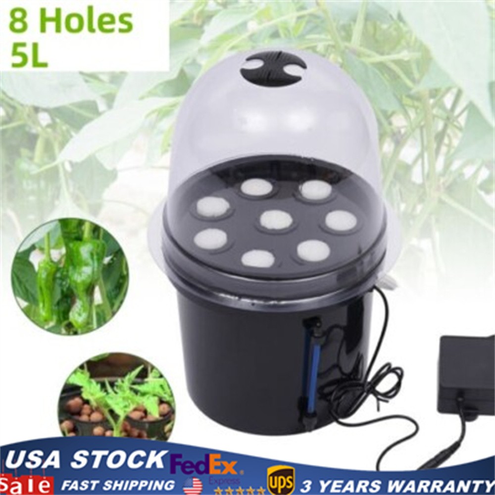 PP Hydroponics Seedling & Cloning System Aeroponic Propagation Kit 8 Plant Sites