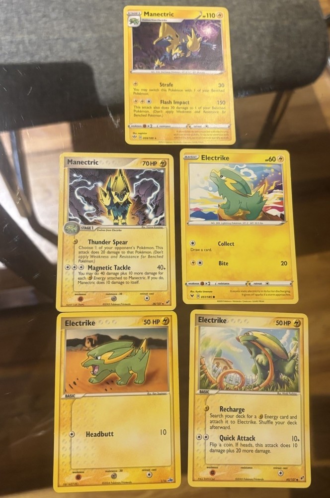 MANECTRIC ELECTRIKE 5 Card Collection Set Pokemom TCG
