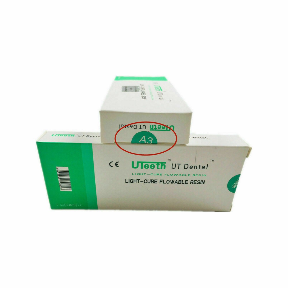 Dental Composite Resin Flowable Light Cure Flow Uteeth A1 A2 A3 2pc/Set