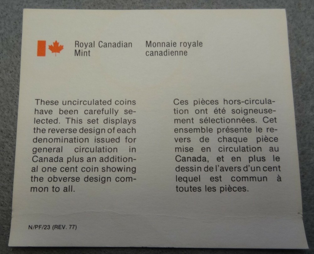 1978 CANADA 7 COIN UNCIRCULATED SET LOOKS PROOFLIKE
