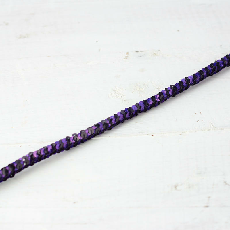 Factory Direct Craft Wired Purple Black Sequin Accent Stems | 4 Stems