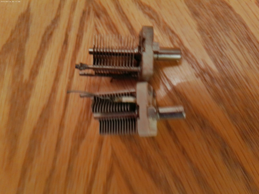 2 E.F. Johnson Variable Capacitors same model 90pf each
