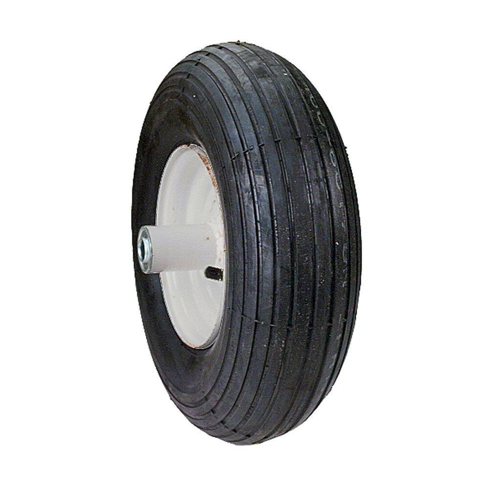 6 In. D Centered Wheelbarrow Wheel Rubber 1-Pack