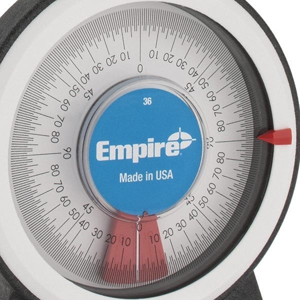 Empire 36 Magnetic Polycast Protractor – 360° Dial, Adjustable Pointer