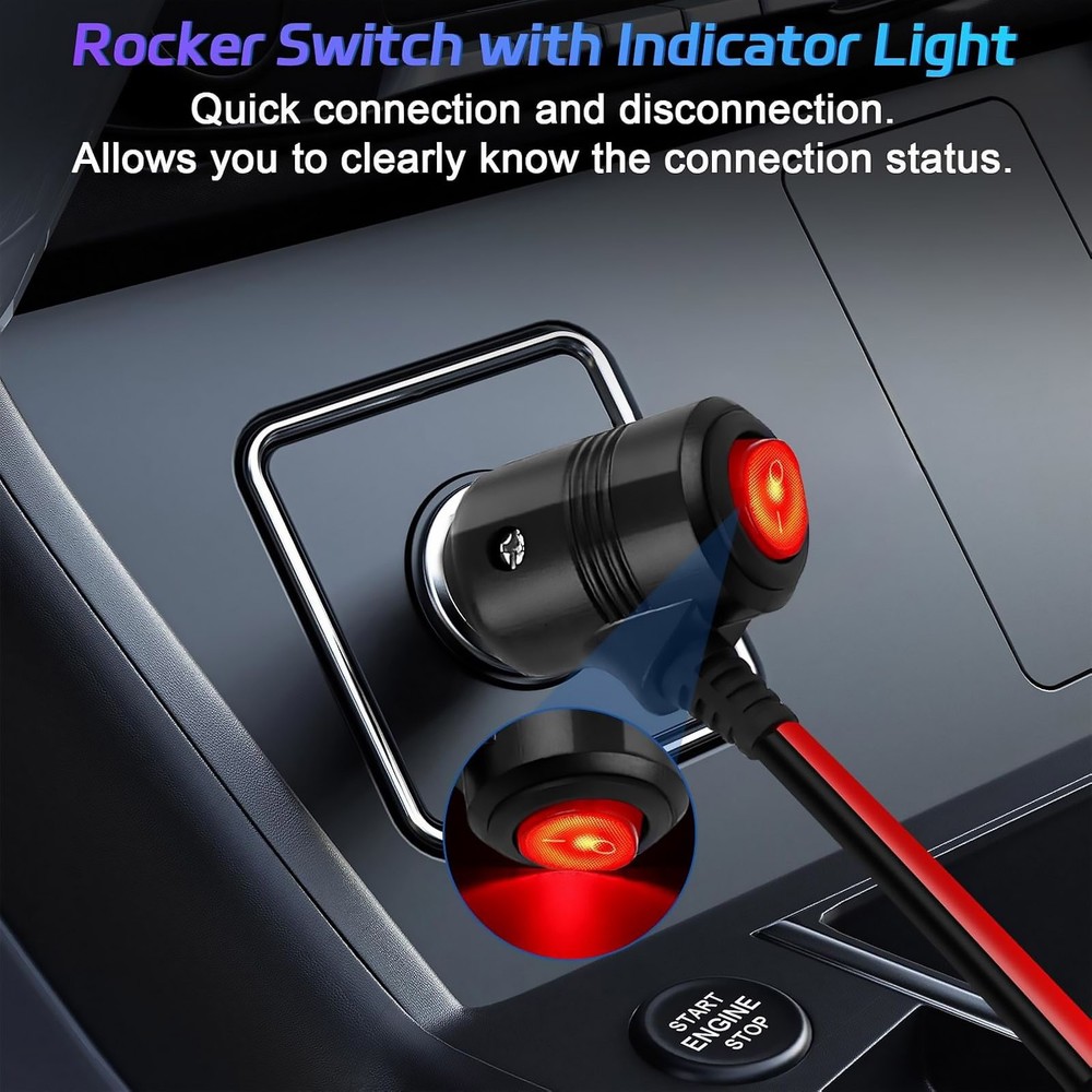 12-24V 10A Output Power Universal Car Cigarette Lighter Splitter Adapter