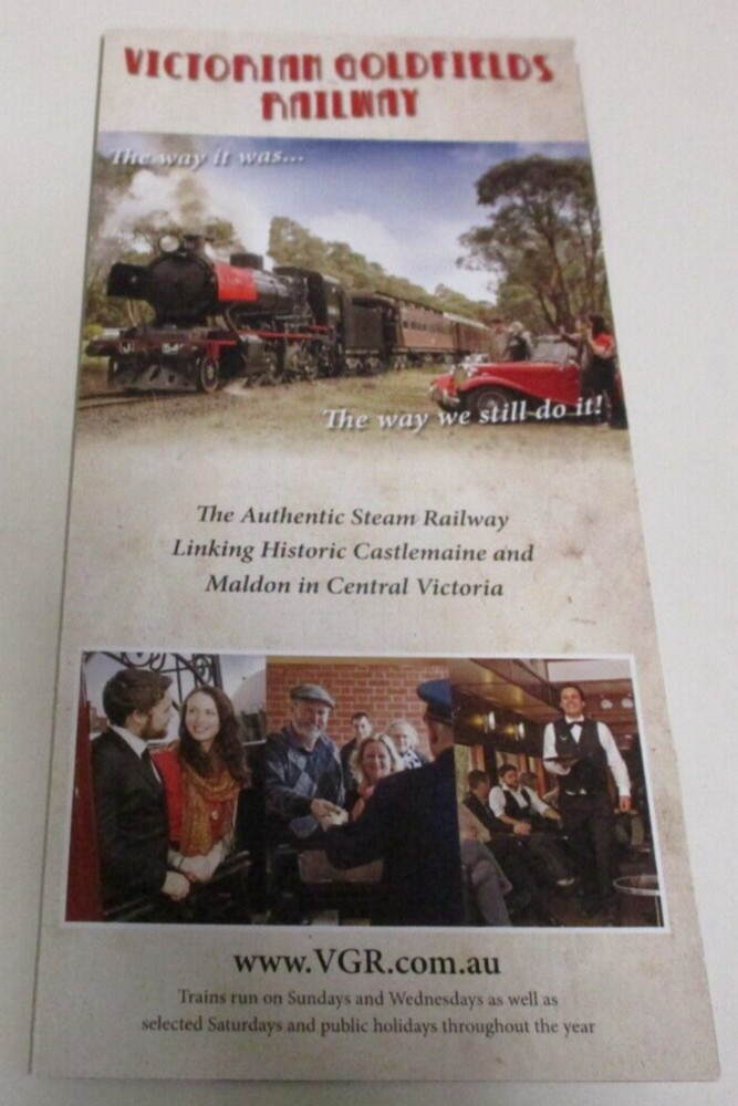 Victorian Goldfields Railway Steam Train - 8 Panel Guide - Castlemaine & Maldon