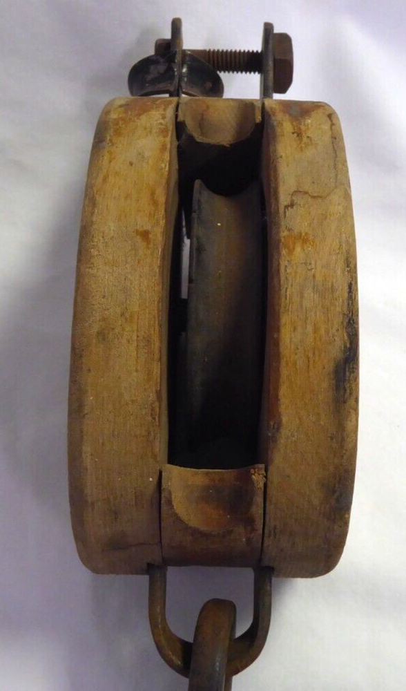 VINTAGE ANVIL BLOCK & TACKLE PULLEY