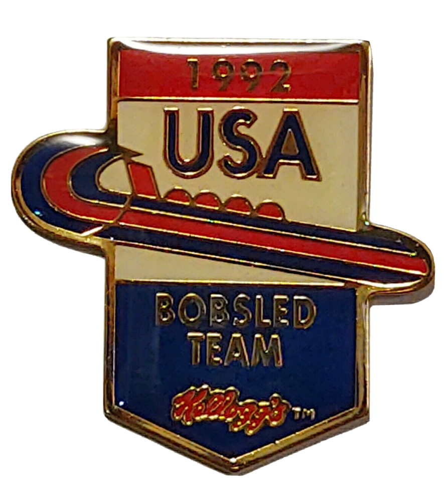 1992 Barcelona Olympics Kellogg's USA Bobsled Team Lapel Pin