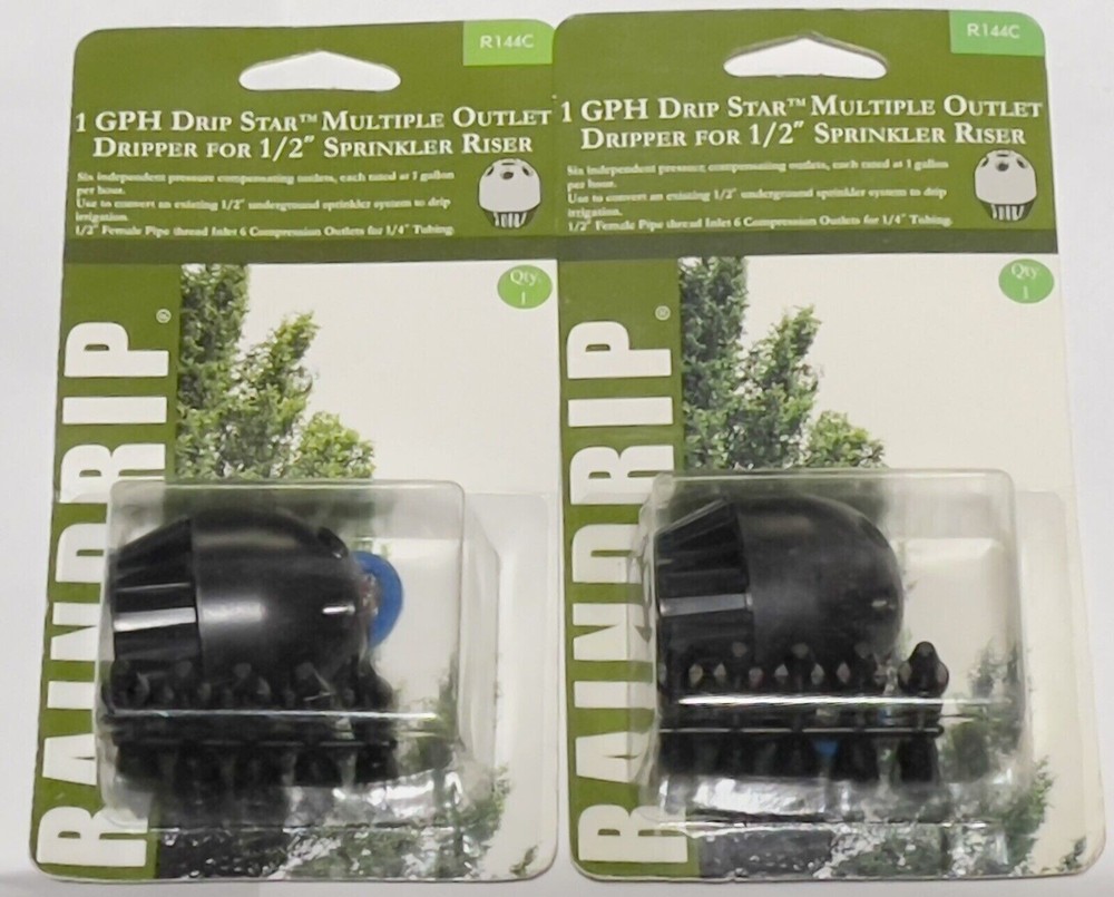 2 RAINDRIP  R144C  1 GPH DRIP STAR MULTIPLE OUTLET DRIPPER FOR 1/2" RISER