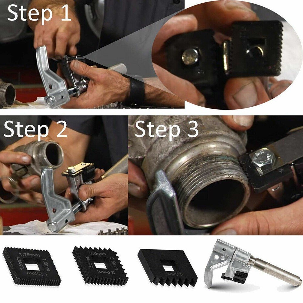 Outside Thread Chaser Replace External Thread Repair Tool for 1-1/4” to 5” OD