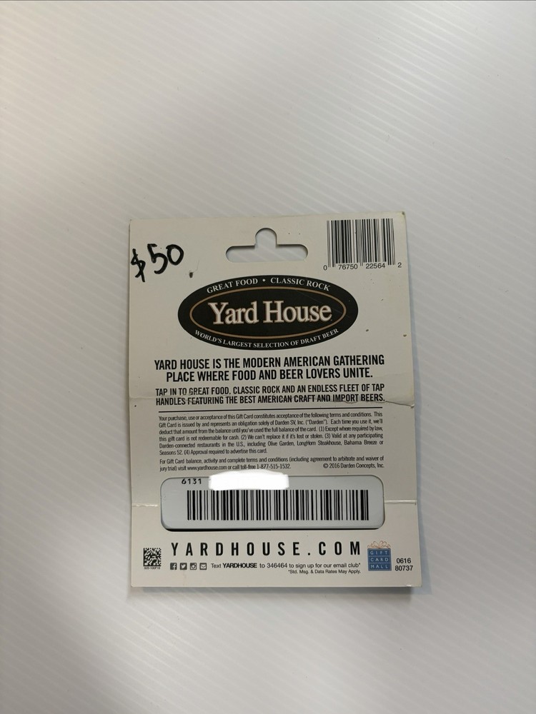 Yard House Gift Card