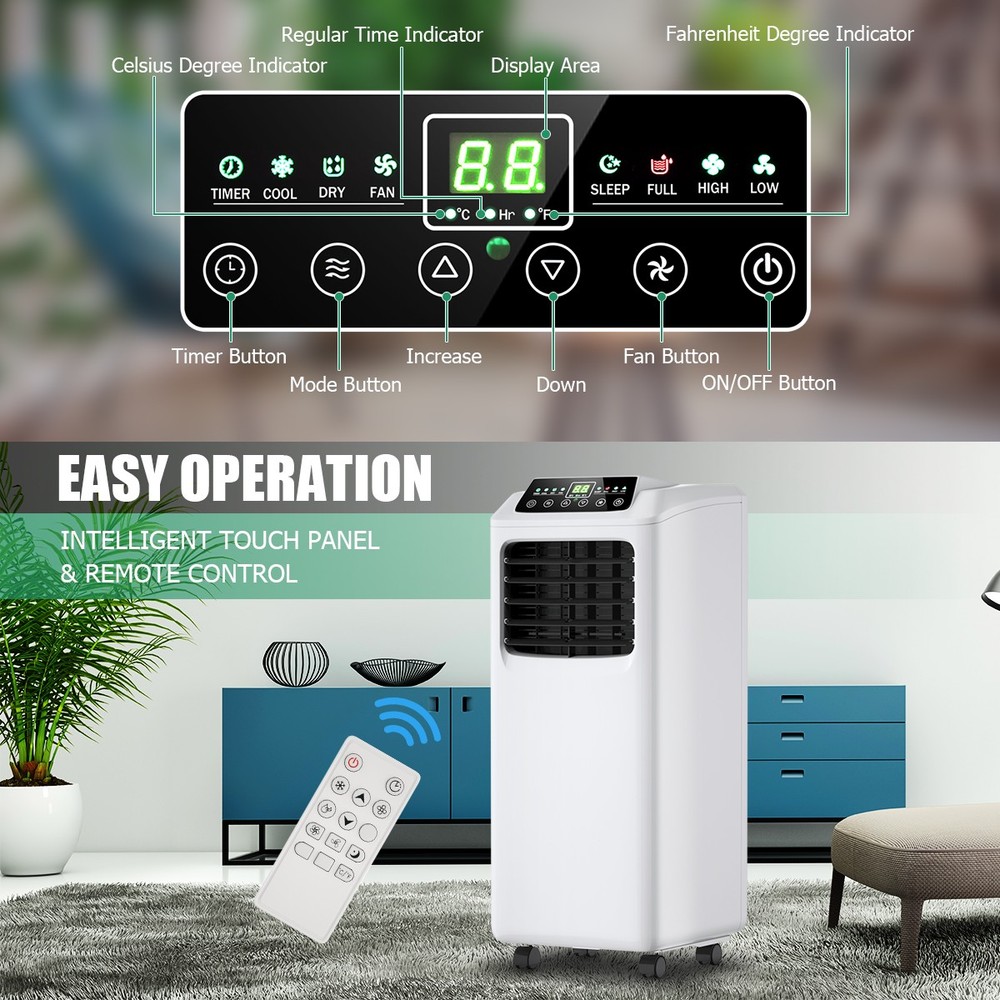 3-In-1 Portable Air Conditioner & Dehumidifier Function Remote w/ Window Kit