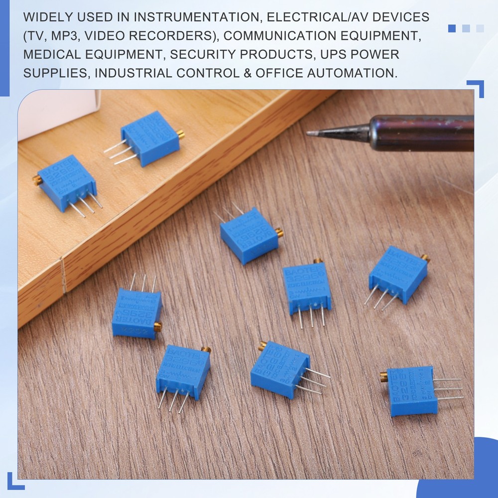 20Pcs 1M Ohm Multiturn Trimmer Potentiometer 3296X Side Adjust Resistor