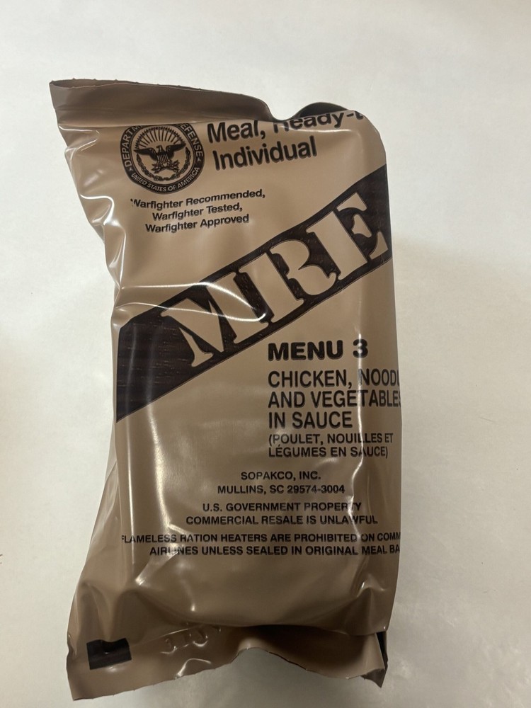 MRE-SOPAKCO-US MILITARY - 48 CASE A&B MENU - PALLET
