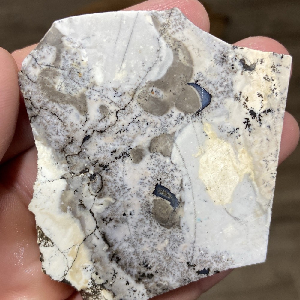 Dendrite Opal Rough Natural Slab 2.17 Oz