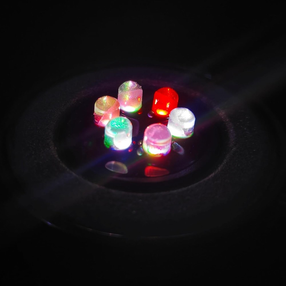 NICREW Multi-Colored LED Aquarium Bubbling Stone Disk, 2 inch, Multicolor