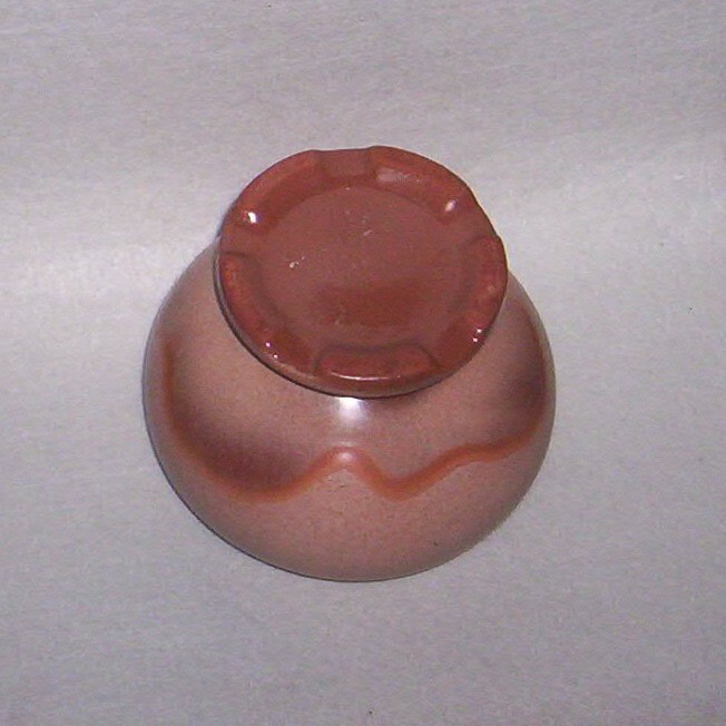 Vintage Frankom Pottery Flower Pot PEACH GLOW