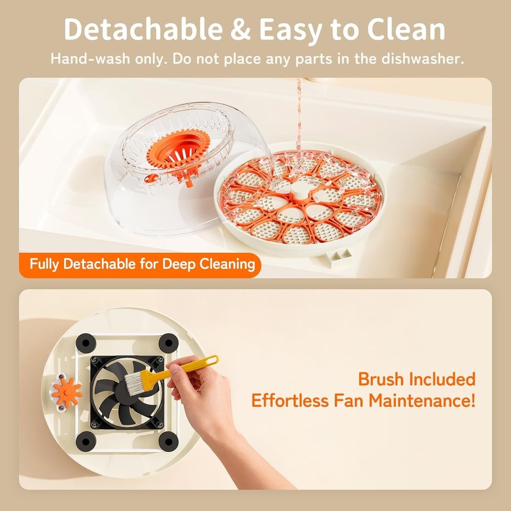 Complete Egg Incubation System: 18 Eggs, Automatic Candler & Easy Clean Design