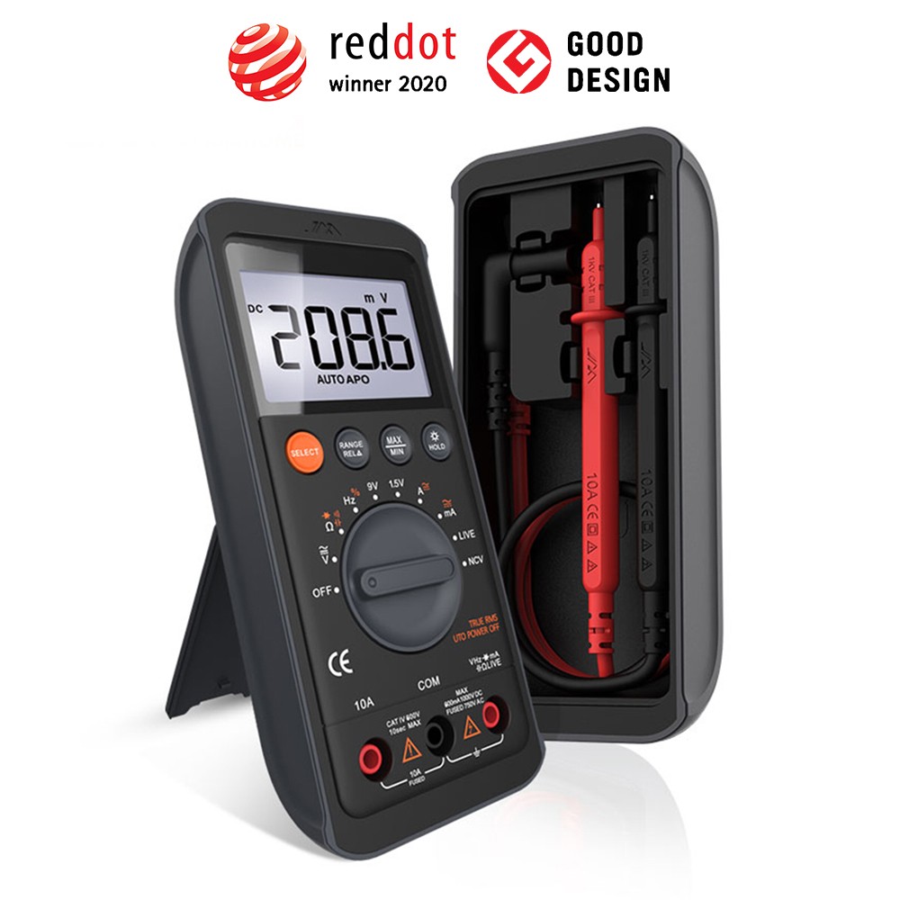 6000 Counts with DC/AC Voltmeter; Measures Voltage Digital Multimeter Tester
