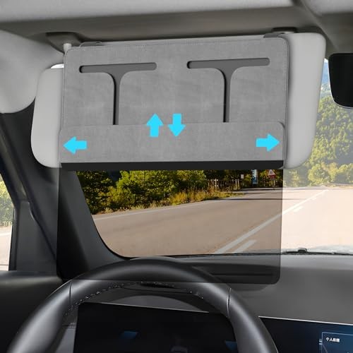Polarized Car Sun Visor Extender, Upgraded Polarized Extender Sun Blocker GREY