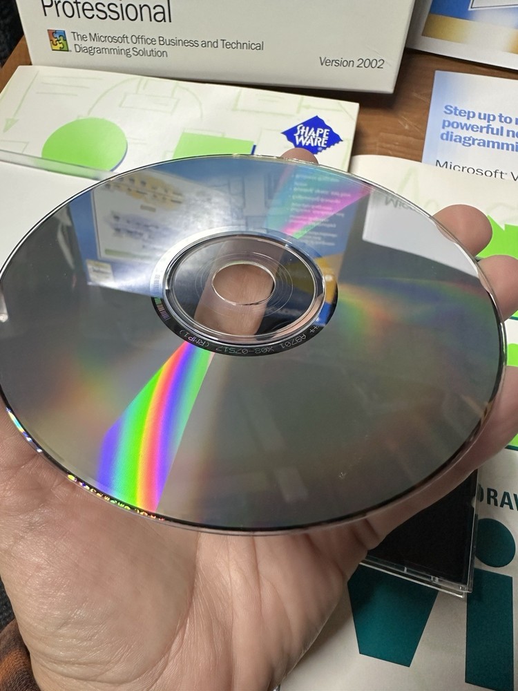 VINTAGE - Microsoft Visio Professional Version 2002 -Big Box Software PC Windows