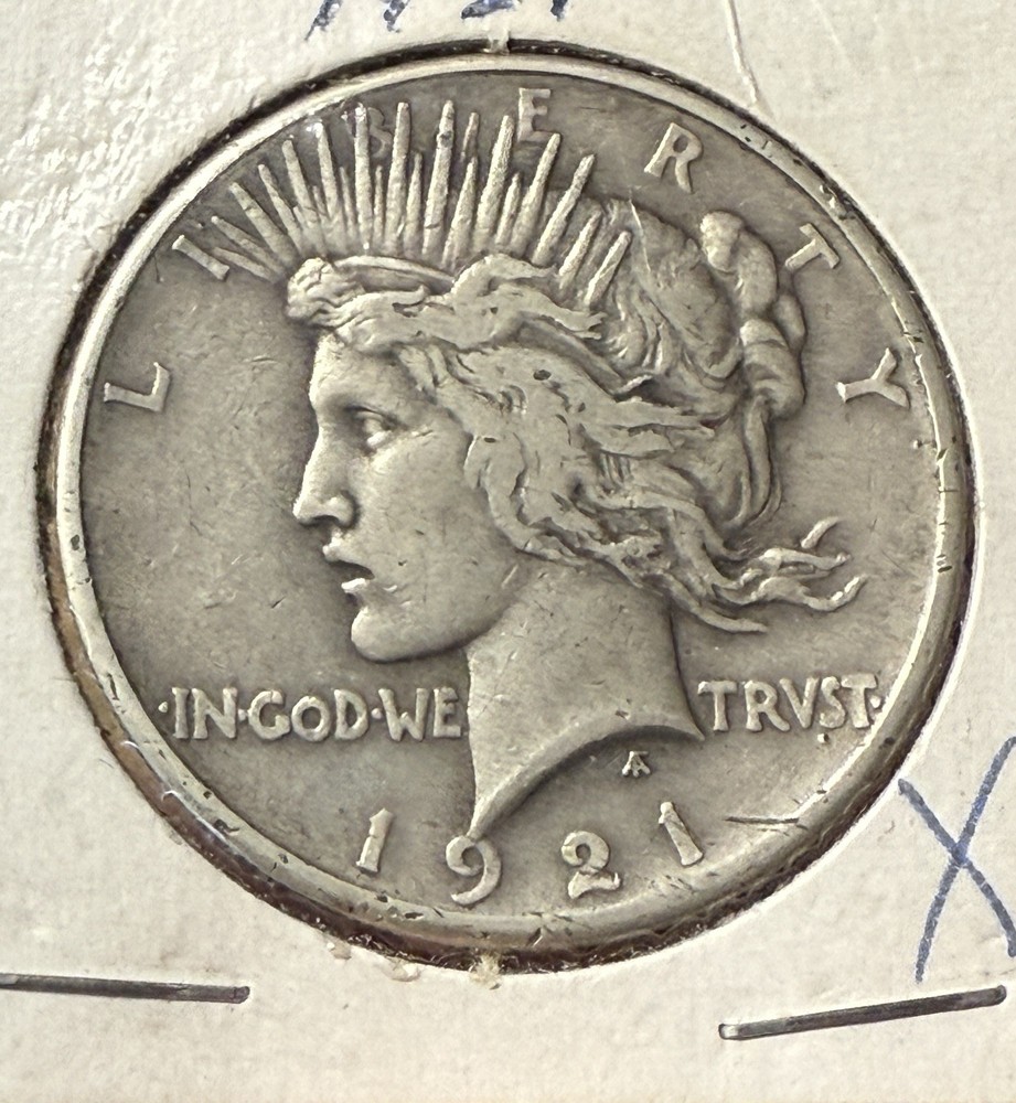 1921 Peace Silver Dollar $1 High Relief
