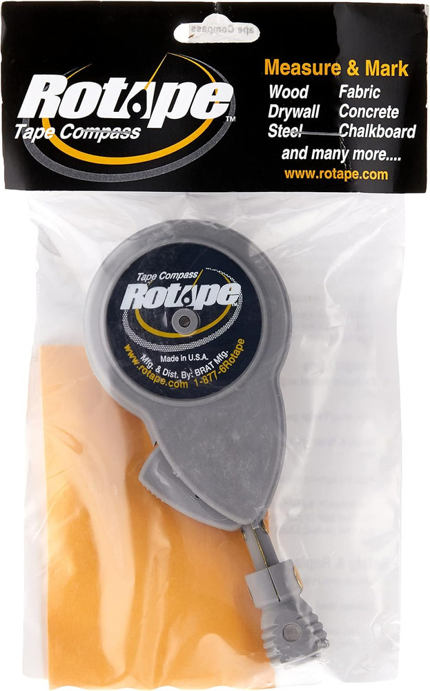 19641 Rotape Beam Compass, Gray/Black