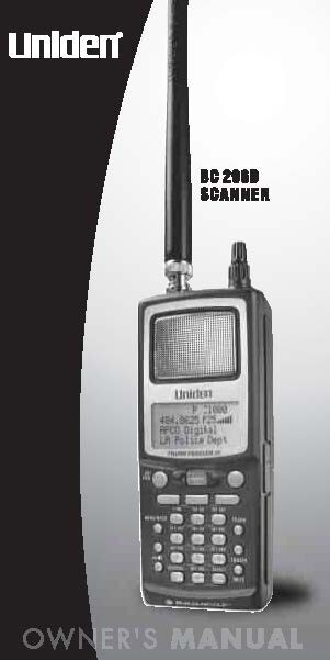 Uniden BC296D Instructions Operating Manual User Guide Coil Bound