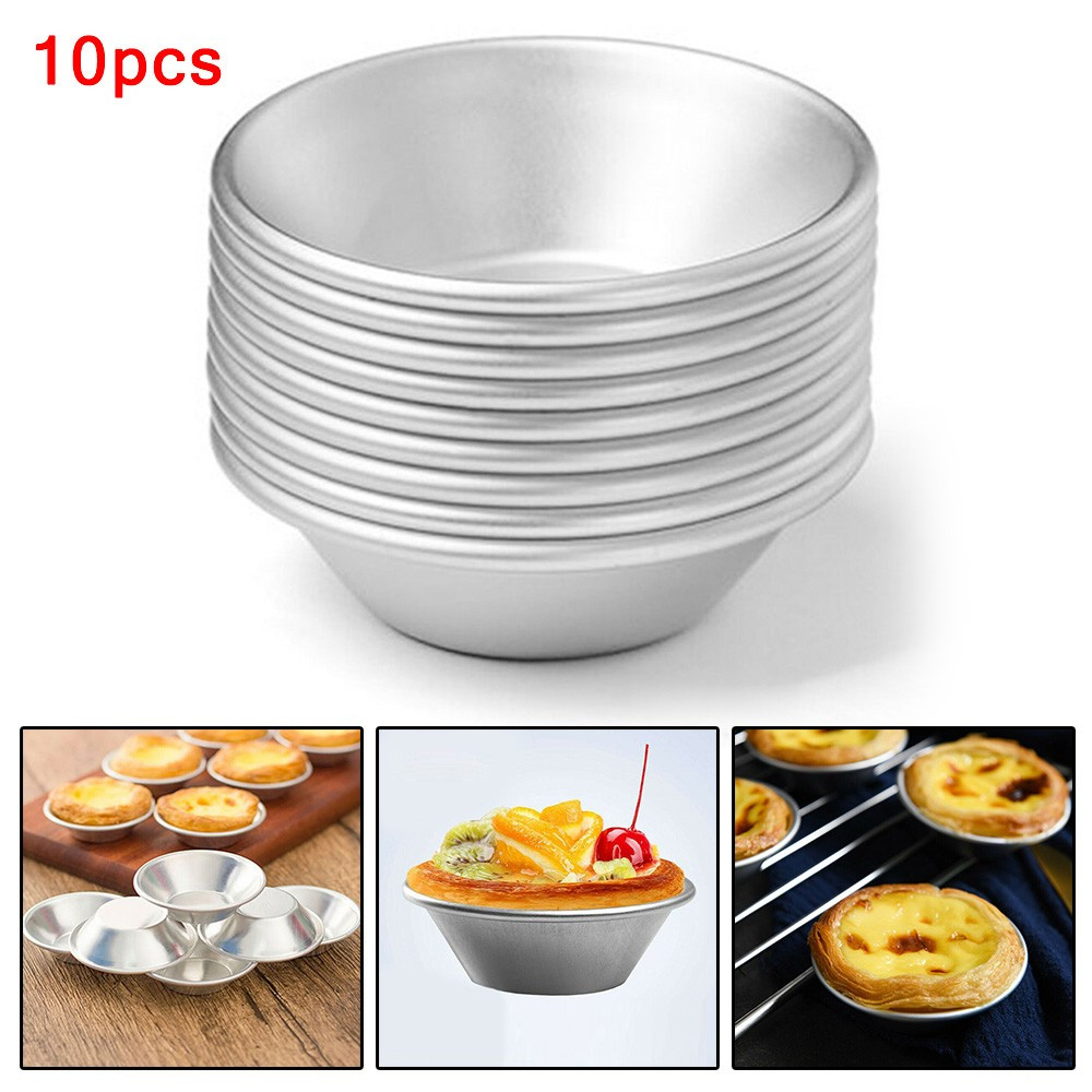 10 Pcs For Egg Tart For Mold Hot Baking Tools Cupcake Cake Cookie Pudding