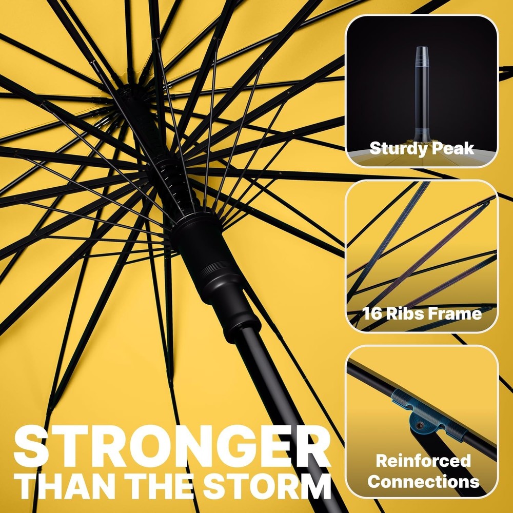 Royal Walk Large Umbrella for 2 Persons - 54 Inch Automatic Open, Windproof