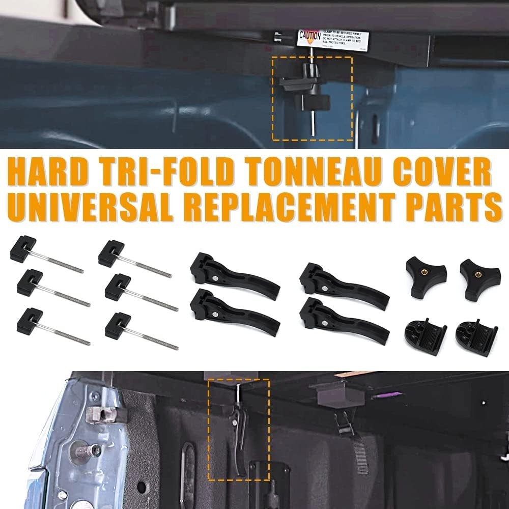 Tonneau Cover Replacement Hardware Kit for Secure Hard Tri-fold Installation