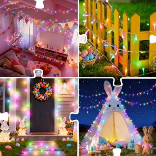 300 LED Easter String Lights, Extra Long 98.5FT Fairy Lights Pastel Multicolor