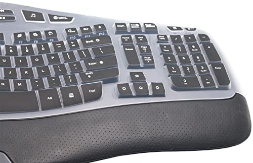 Dust-Proof Silicone Keyboard Protector Compatible for Logitech K350 MK550 Black