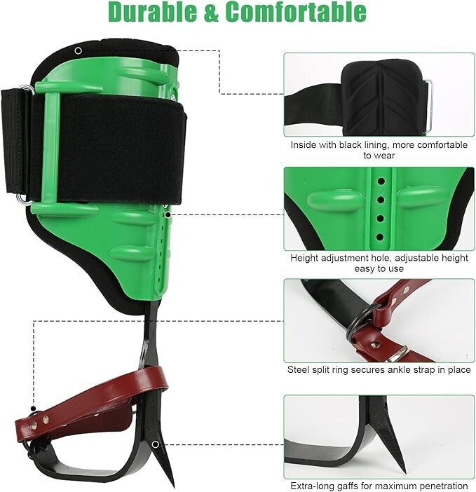 Tree Climbing Spikes Set Tree Climbing Gear Kit Adjustable Climbing Spurs