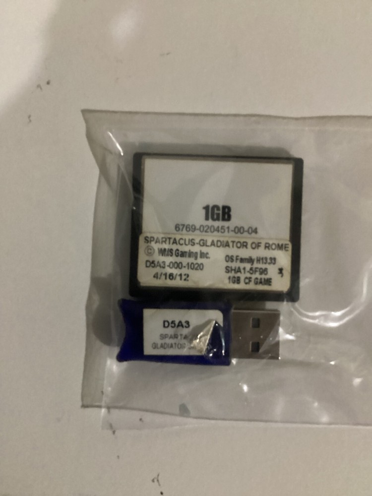 WMS BB3 SPARTACUS-GLADIATOR OF ROME SOFTWARE & DONGLE