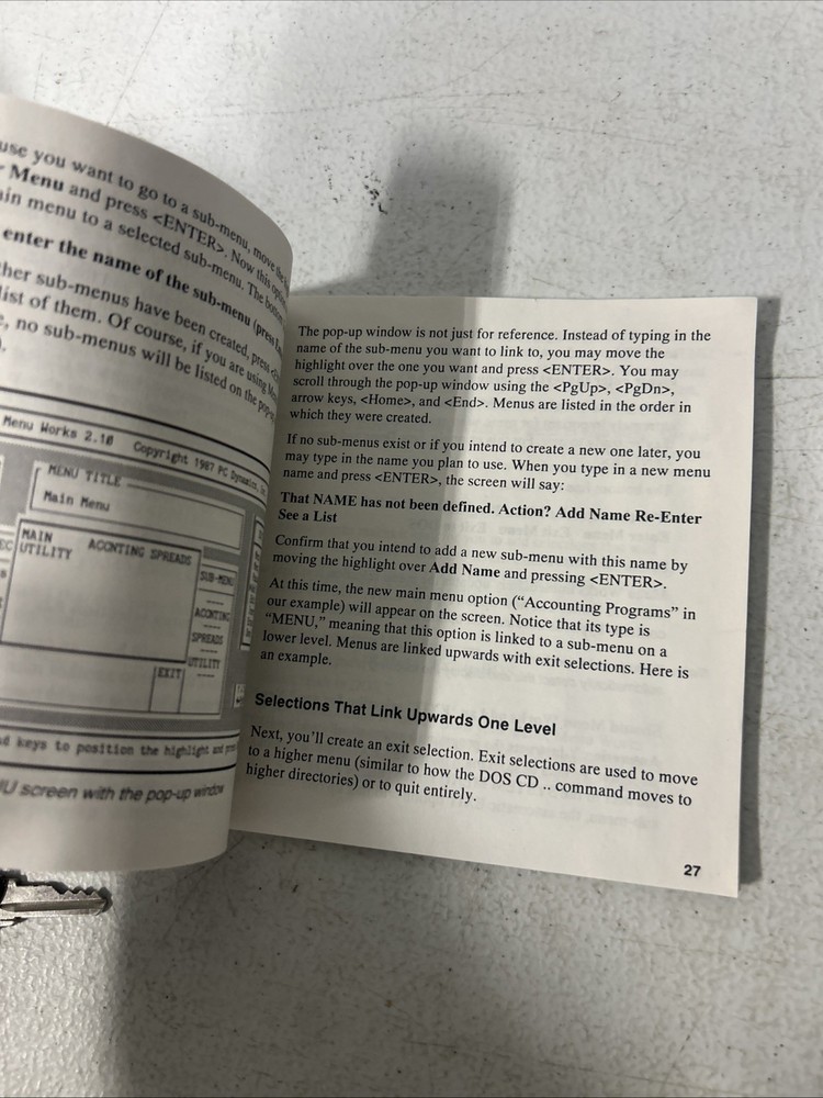 Vintage PC Dynamics Menu Works 5.25” Floppy Disk Software Complete With Manual