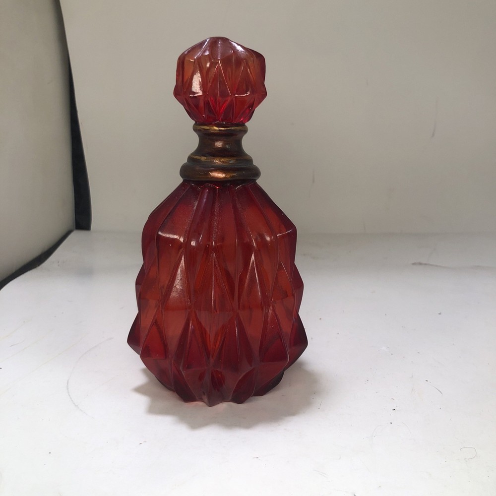 Red Acrylic Decorative Faux Decanter Lucite