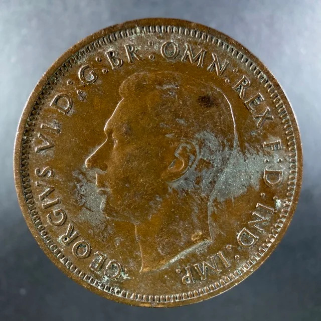 1938 Great Britain Half Penny George VI Strong Details